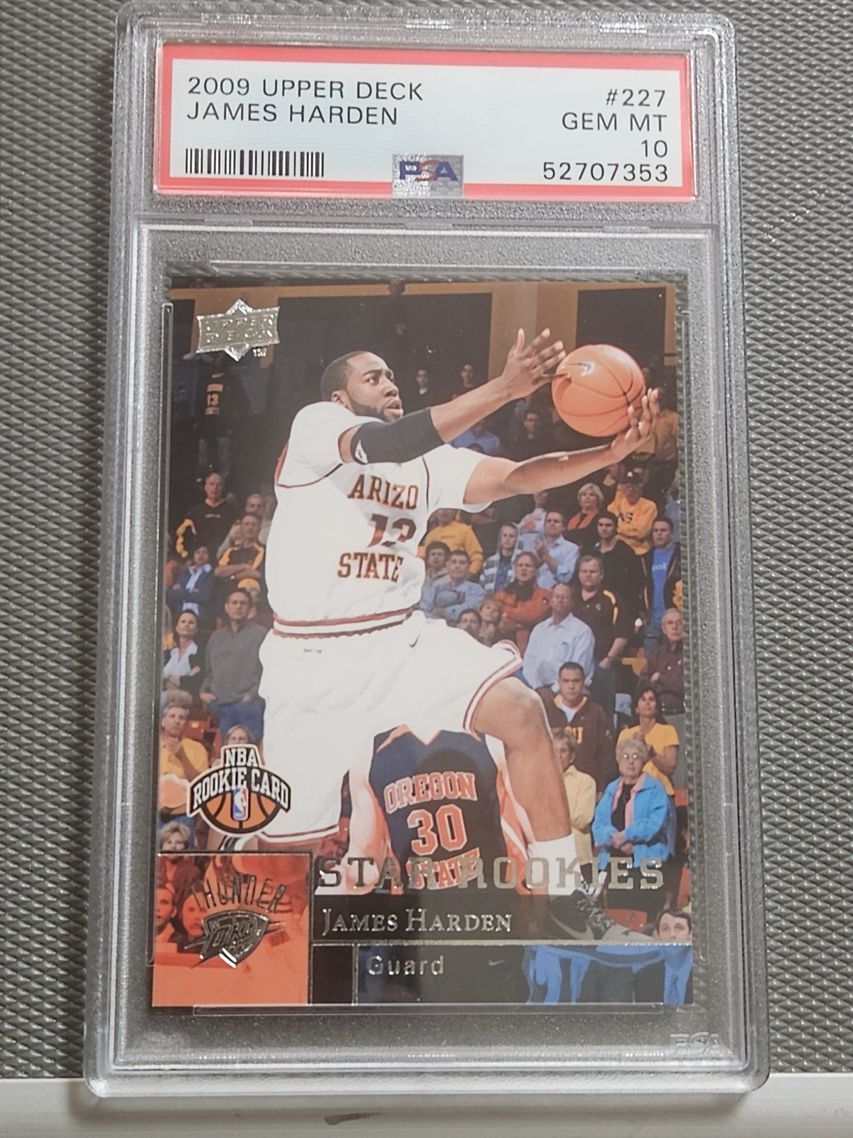 2009 Upper Deck # 227 James Harden RC - PSA 10 GEM MINT