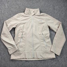 The North Face Apex Softshell Jacket Womens Medium Cream Beige Full Zip