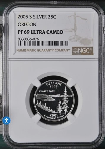 2005-S Silver Oregon State Quarter - NGC PF69 ULTRA CAMEO