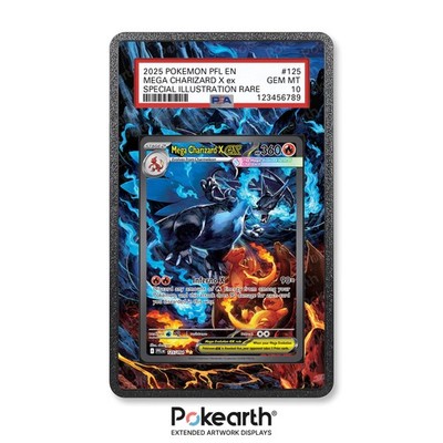 Mega Charizard X ex 125/094 - Extended Artwork Case für Grade Cards
