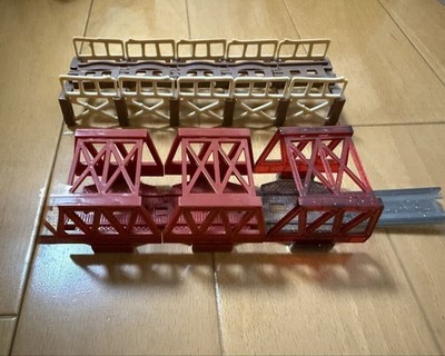 Tomy Capsule Plarail Brown Iron Bridge Clear Glitter Scenic Set 3tlg.