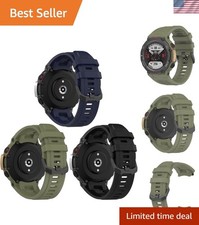 3-Pack of Soft, Waterproof Silicone Bands for Amazfit T-Rex 2 Smart Watch Men