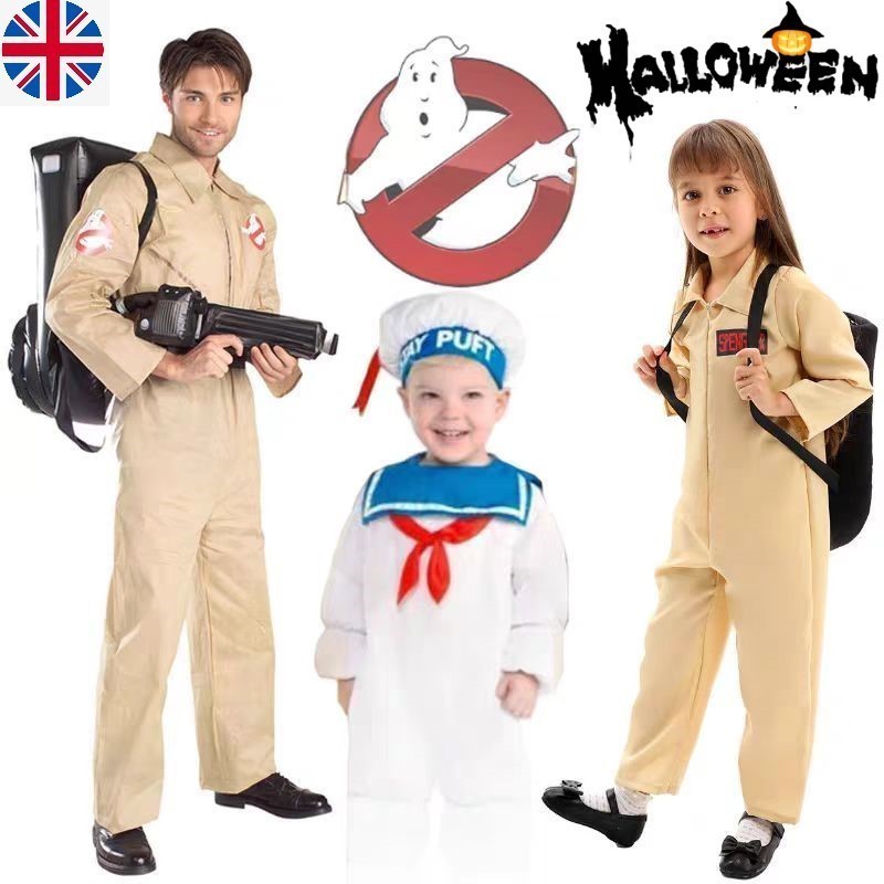 👻👻 Kids Ghostbusters Cosplay Costume Jumpsuit Halloween Cos