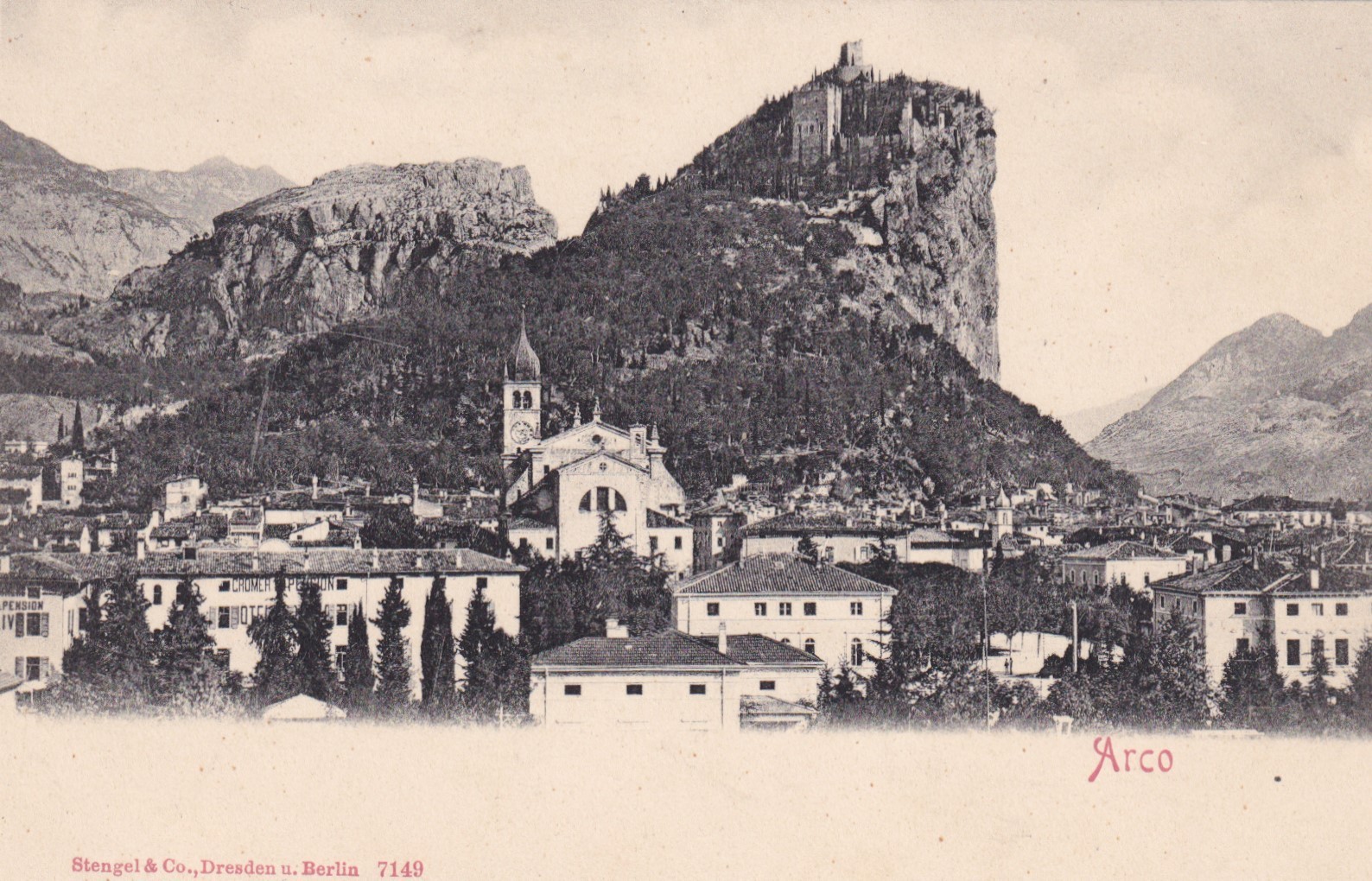 CARTOLINA DI TRENTO ,ARCO - Ed. STENGEL & Co. - 1900  non viaggiata