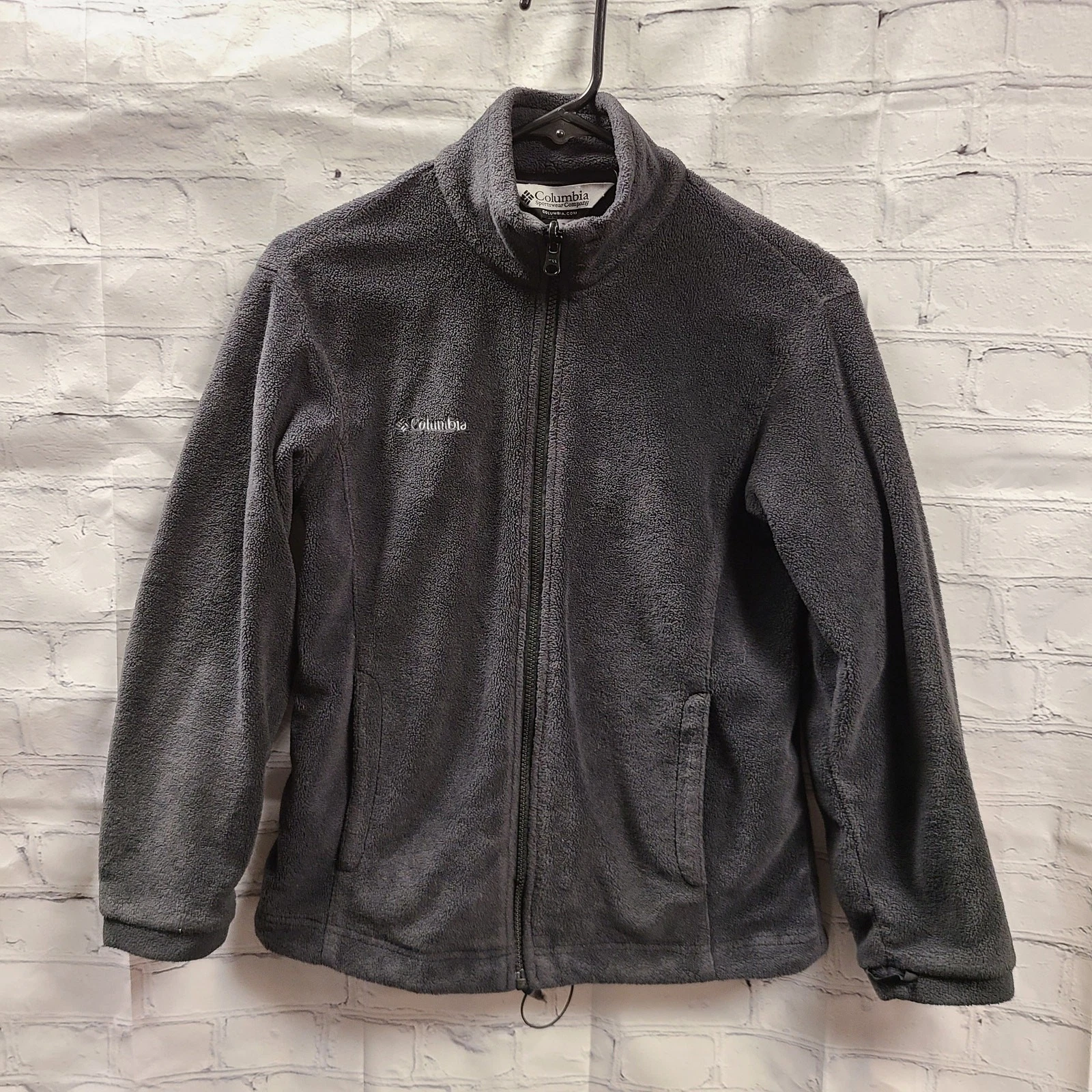 Columbia Mens M Fleece Jacket Normcore Workwear Gorpcore Brown Full Zip