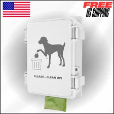 Dog Poop Bag Dispenser Wall Mounted Pet Waste Bags Station Stake, Fence Mounted
