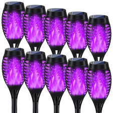 10Pack Purple Solar Halloween Lights for Halloween Decorations Outdoor