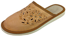 Womens Real Leather Slippers House Slip on Shoes Handmade Folk Mules Boho Scuffs