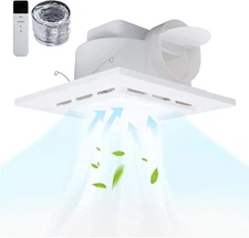 Bathroom Exhaust Fan with LED Light 110 CFM High-Power Ventilation for Moisture 