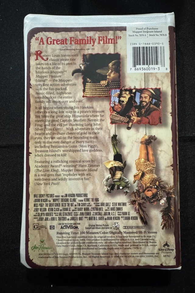 Muppet Treasure Island (VHS, 1996) - Image 2 of 4