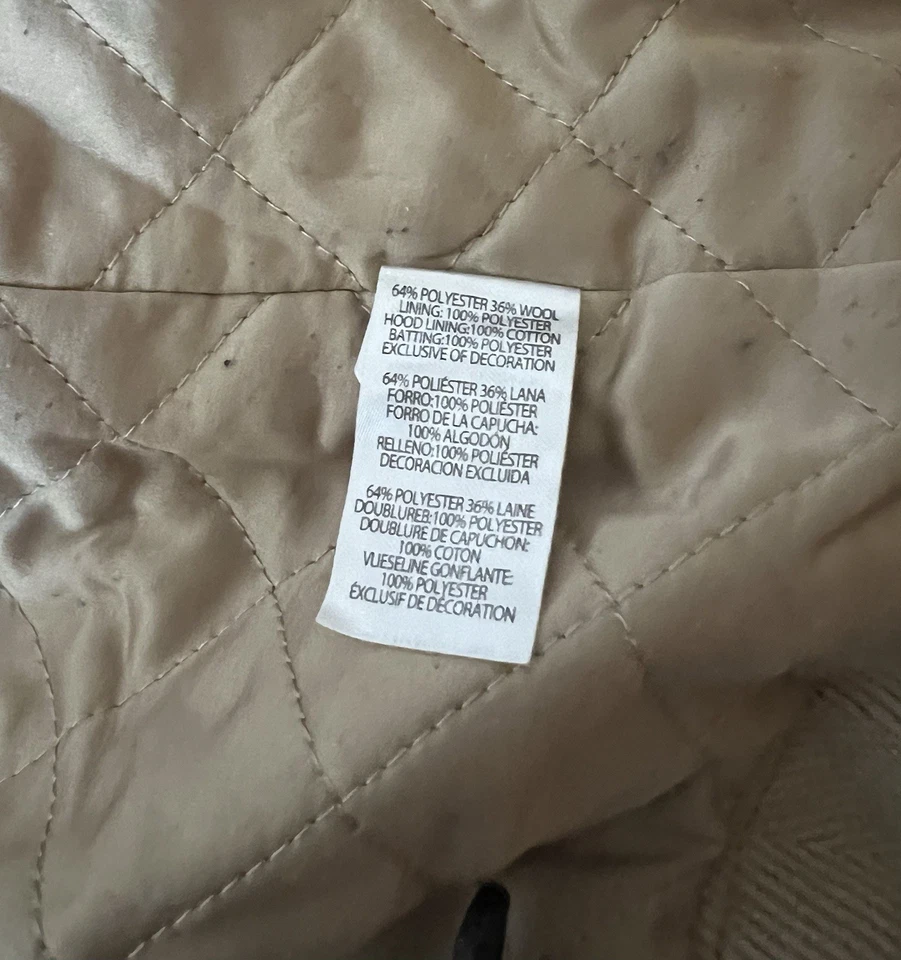 Спортивное пальто Kitestrings от Heartstrings на молнии желтовато-коричневое шерстяное размер 5/6 детское унисекс - Изображение 4 из 4