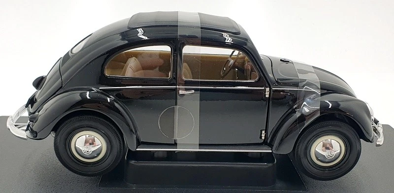 Welly 1/18 Scale Diecast 18040W - Volkswagen Classic Beetle - Black - Image 4 of 4