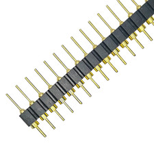 20pcs Gold Plated 2.54mm Male 40 Pin Single Row Straight Round Pin Header Strip