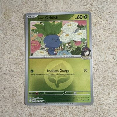 Erika's Oddish 001/217 151 Full Art Rare Holo EN 60HP 30 Attack 2023