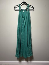 Garnet Hill Maxi Dress Green S resortwear beach vacation casual