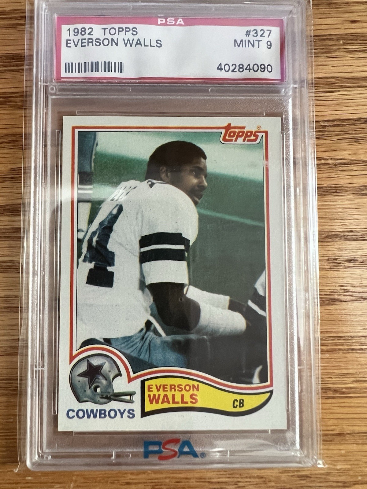1982 TOPPS #327 EVERSON WALLS RC COWBOYS PSA 9 MINT