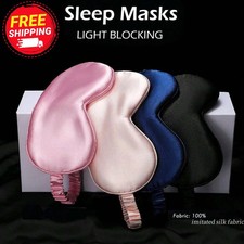 Silk Satin Sleep Eye Mask Night Cover Eye Sleeping Mask Women Men Rest Relax