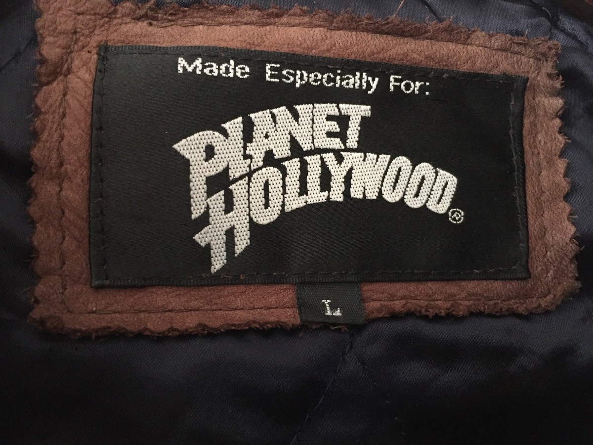 Veste Bombardier Vintage Planet Hollywood Orlando En Daim - Taille Femme L, Occasion