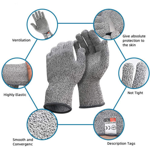 Cut Resistant Gloves Level 5 Protection Food Grade Cutting Kitchen Work Gloves - Picture 7 of 14