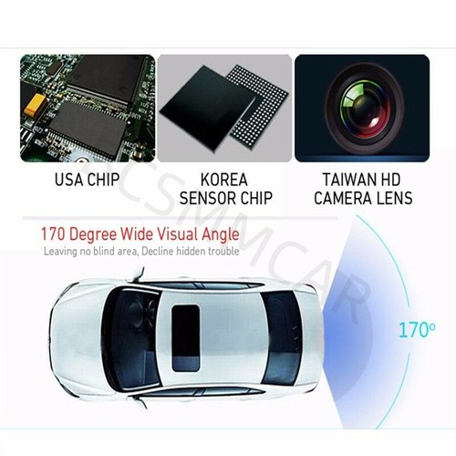 License Plate Car Rear View Reverse Backup Camera Parking Sensor 2LED Waterproof - Picture 9 of 14