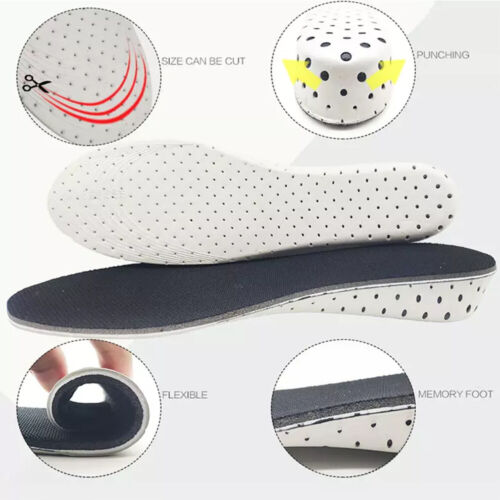 Men Women Invisible Height Increase Insoles Heel Lift Taller Shoe Inserts Pad US - Picture 4 of 33