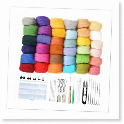 36Colors/Set Mxed Colors Wool Fbre Rovng for Needle Feltng DY Craft 36Colors/Set Mxed Colors Wool Fbre Rovng for Needle Feltng DY Craft
