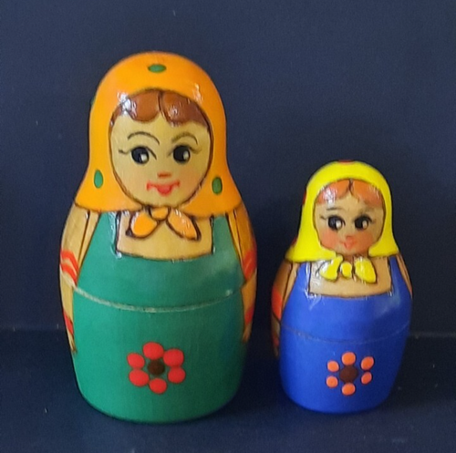 RARE VINTAGE RUSSIAN NESTING DOLLS 6- PIECE MADE IN THE USSR - Picture 6 of 14