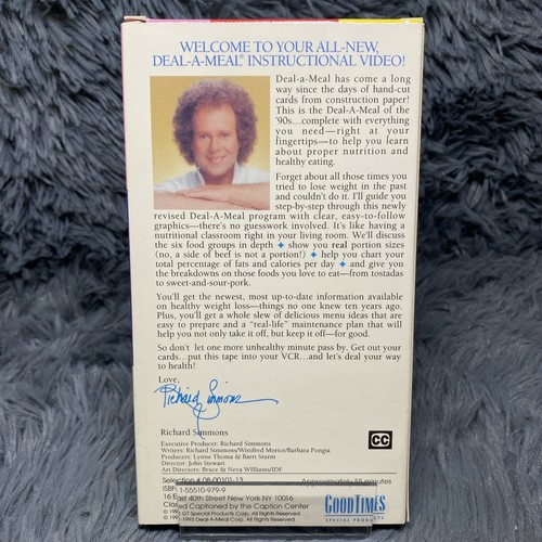 Richard Simmons Deal A Meal Your Way To Health Instructional Video VHS Tape 1993 - Picture 4 of 8