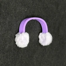 Hasbro Littlest Petshop Headband Purple Fuzzy Earmuffs LPS Figure Accessory