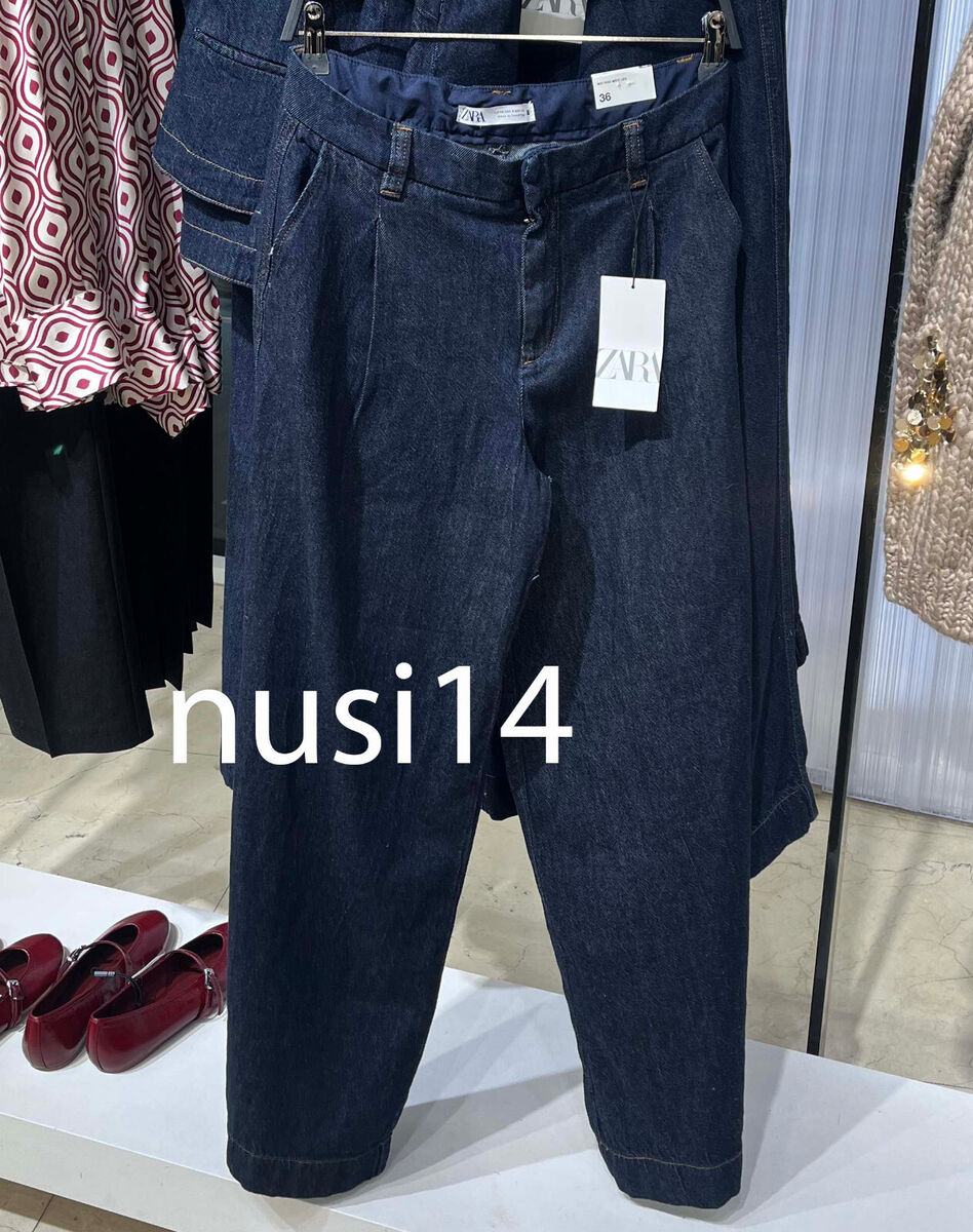 ZARA NEW WOMAN Z1975 WIDE-LEG MID-RISE DARTED JEANS PANT ZARA NEW WOMAN Z1975 WIDE-LEG MID-RISE DARTED JEANS PANT