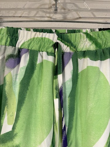 Hose Shein Gr. L grün weiß tropisch grün abstraktes Muster weites Bein Hawaii - Bild 4 von 5