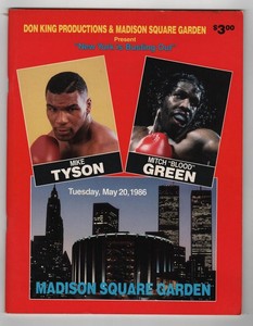 1986-Mike-Tyson-Mitch-Blood-Green-Program-Unscored-5-20-Madison-Square-Ex-MT