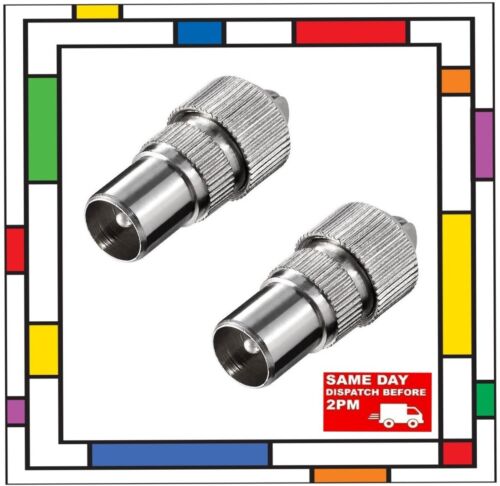 2 vías COAXIAL TV coaxial divisor aéreo en T macho o hembra adaptador de metal RF - Imagen 9 de 10