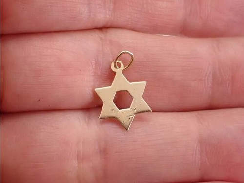 Vintage Orthodox Star Of David Charm Pendant 14K Yellow Gold Plated 18Inch Chain - Picture 6 of 6