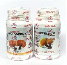 5 SETS of  5 x Gano Excellium 90 + 5 x Ganoderma Lucidum 90 Capsules Lingzhi USA