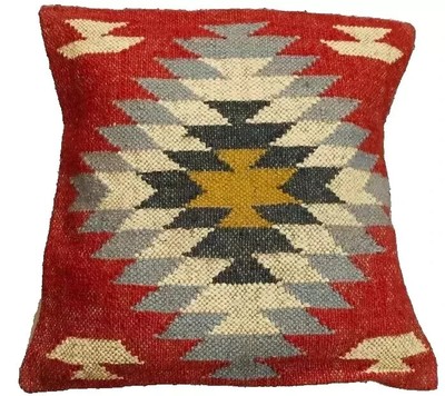 Vintage Cushion Cover 18x18'' Kilim Pillow Oushak Throw Aztec Couch Cushion