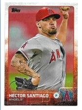 2015 Topps Sparkle Parallel #664 Hector Santiago SSP  Los Angeles Angels