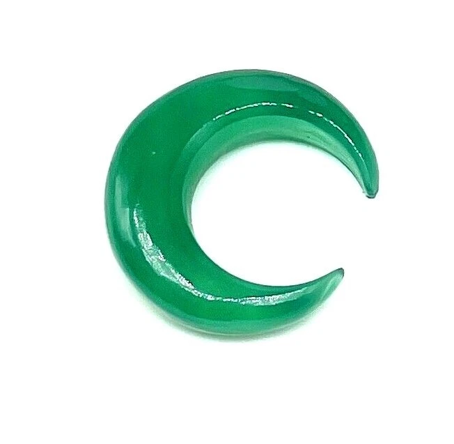 Pincher de septo de pedra preciosa ônix verde natural feito à mão tamanho 12g a 5/8"" e personalizado - Imagem 2 de 4