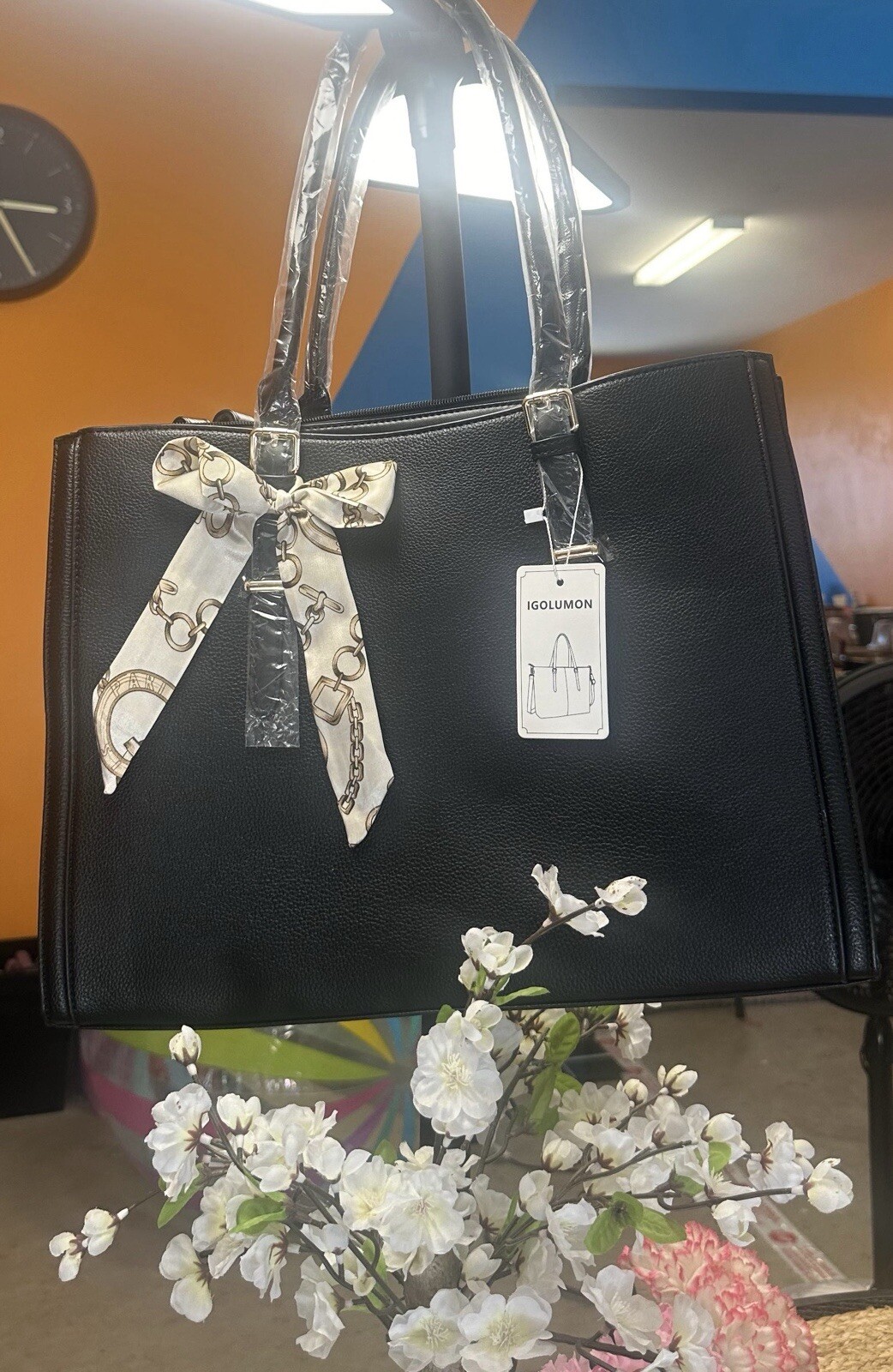 Laptop Bag for Women 15.6 Inch Laptop Tote Bag Waterproof Leather Work