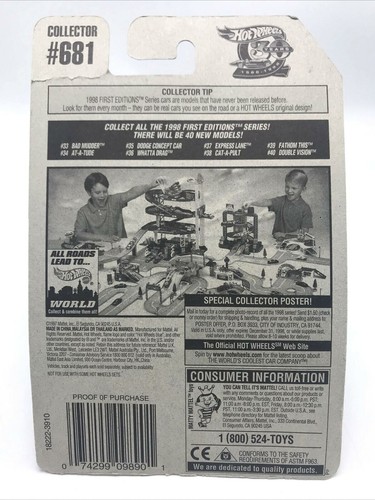 Hot Wheels 1998 First Editions #38 of 40 Cat-A-Pult Cheetah Race Car #681 - Picture 2 of 4