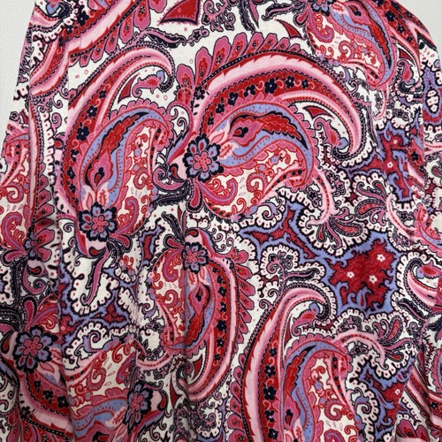 NWT Talbots Plus Size Paisley Print Button Front Cardigan Sweater Pink Red XLP - Picture 8 of 10