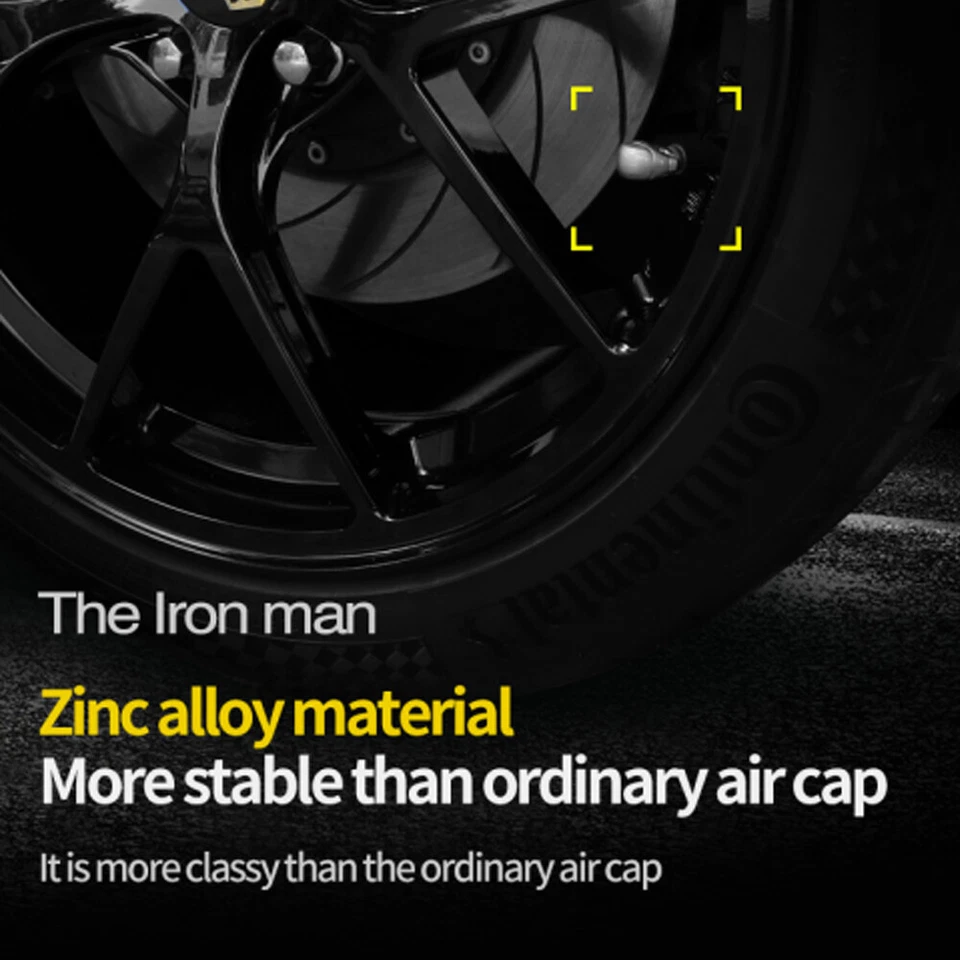 Iron Man Car Tyre Tire Wheel Rims Stem Air Valve Screws Cap Dust Cover Universal Foto 4 de 4