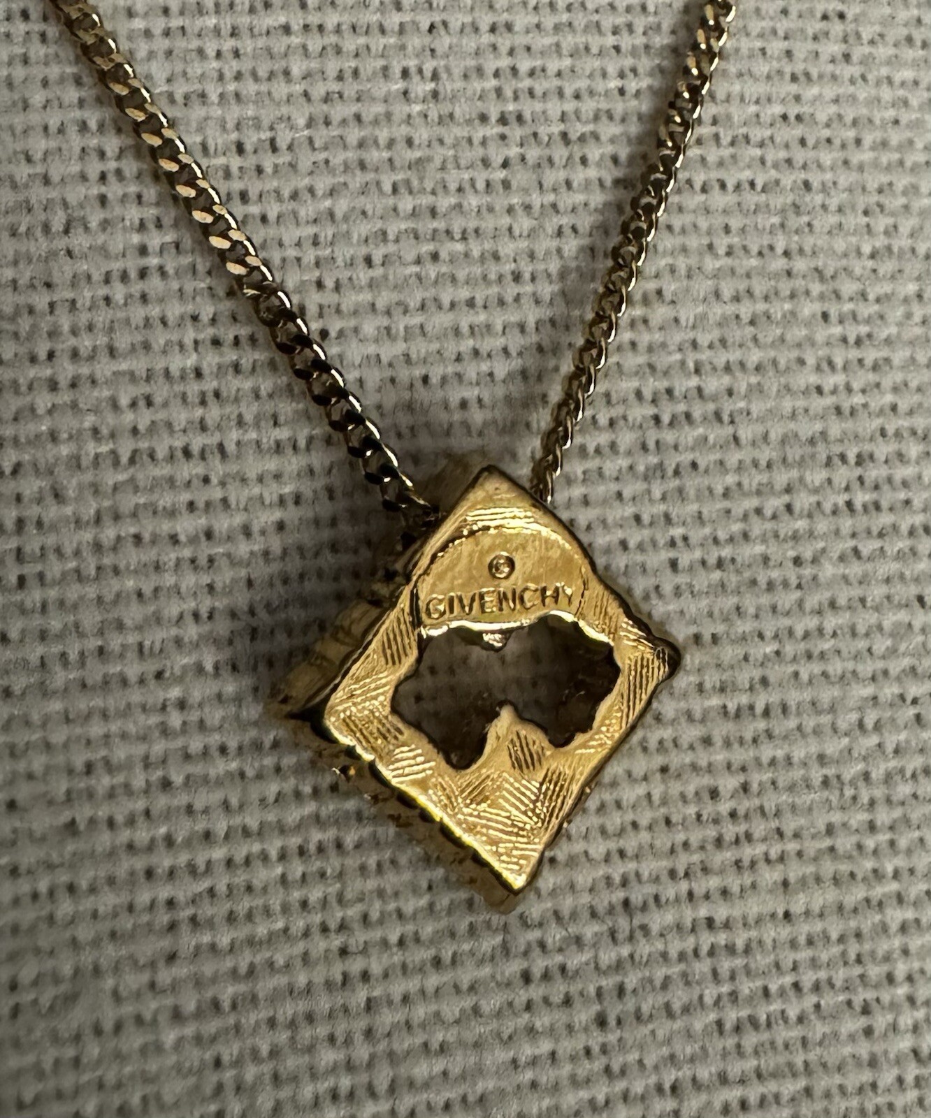 GIVENCHY Authentic Logo Rhinestone Crystal Gold “… - image 18