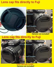 FRONT SNAP ON LENS CAP TO CAMERA FUJI S4830 HD S4830HD S4800 FINEPIX HOLDER