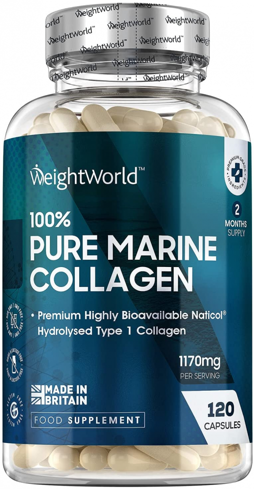 Pure Marine Collagen Capsules - 1170mg High Strength Supplement -...