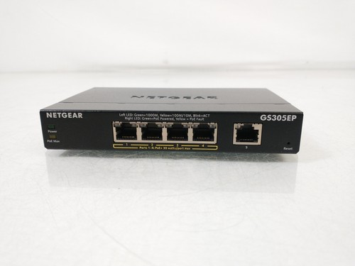 Netgear GS305EP 5 Port PoE+ Gigabit Smart Managed Network Switch - With PSU - Afbeelding 5 van 6
