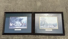 2 Bombay Company Framed Equestrian Prints Colonial America A Young Champion