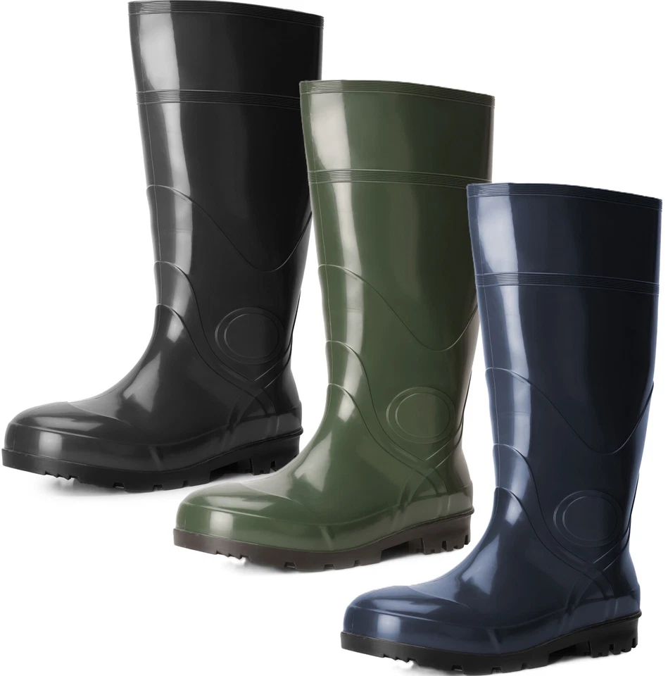 Ladeheid Herren PVC Gummistiefel Rutschfest Regenstiefel LA-914 (41-48)