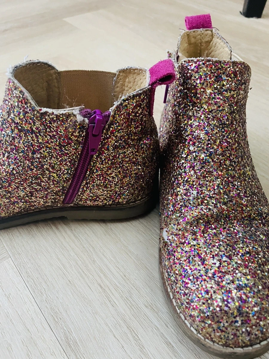 Girls Mini Boden Sparkly Glitter Chelsea Boots EU35 UK 3 eBay