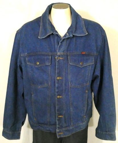 Rustler XL Blue Jean Jacket Dark Rinse Cotton - Picture 1 of 7